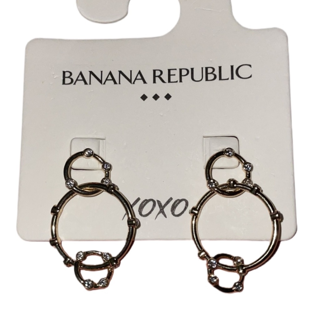NWT Banana Republic Gold Hoop Earrings